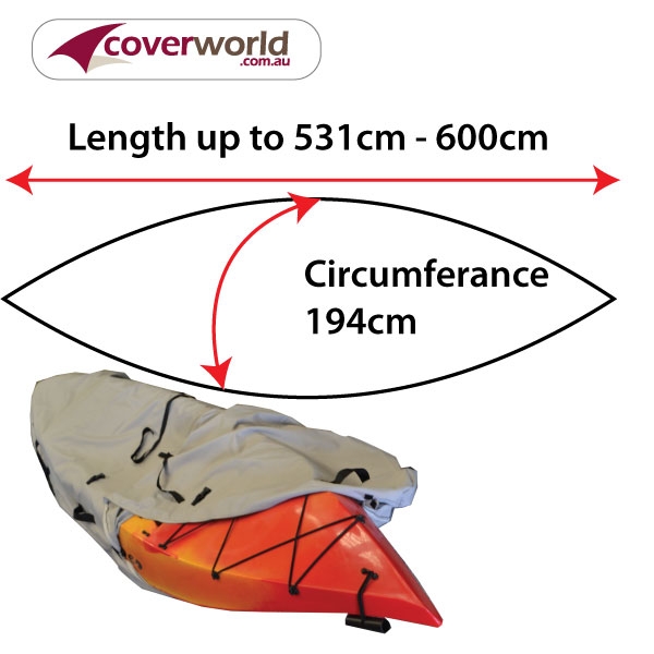 kayak - canoe cover - 551cm to 600cm