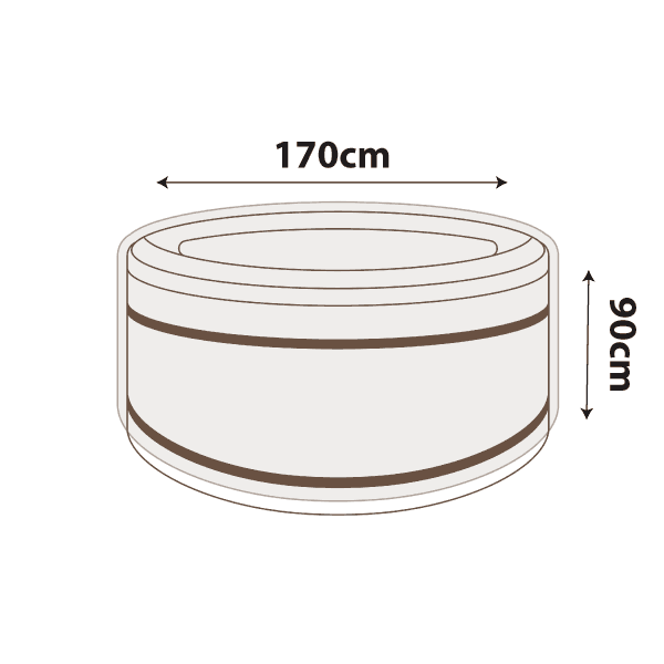 Round Spa Cover - 170cm Diameter