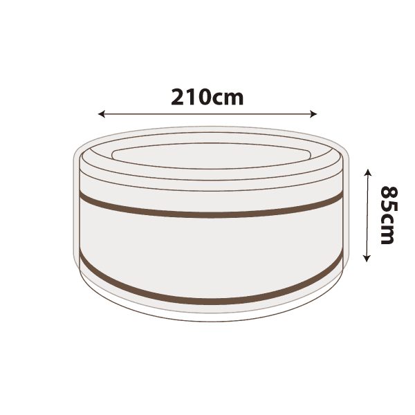 Round Spa Cover - 210cm Diameter